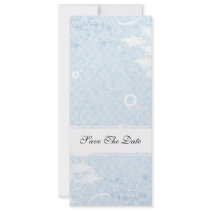Blue Floral Wedding Invitation