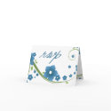 Blue Floral Wedding RSVP card