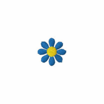 Blue Flower Adoptive Mother Embroidered Shirt