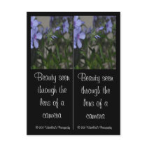 Blue Flower Bookmarks Postcard