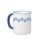 Blue Flower Border Coffee Mugs