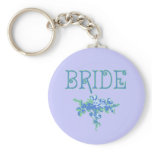 Blue Flower Bride Products Key Chain