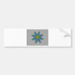 blue flower bumper sticker