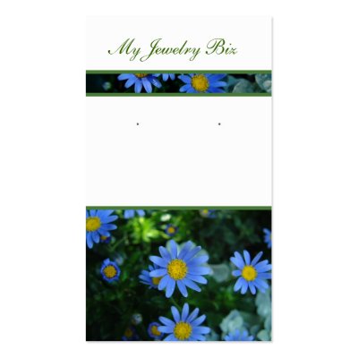 Blue Flower Earring Cards by HandmadeBiz