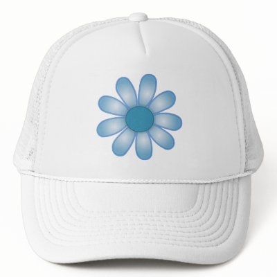 Blue Flower Hat by screwballgraphics