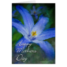 Blue Flower-Mothers Day Card