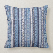 Blue Flower Pattern American MoJo Pillows