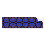 blue flower pattern bumper stickers