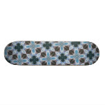Blue Flower Pattern Custom Skate Board