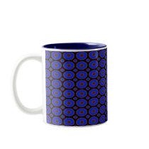 blue flower pattern mug