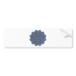Blue flower woven pattern bumper sticker