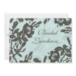 Blue Flowers Bridal Luncheon Invitation Cards
