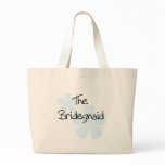Blue Flowers Bridesmaid Canvas Bag