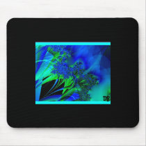 Blue Flowers Fractal Art Mousepad mousepads