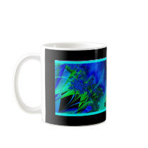 Blue Flowers Fractal Art MUG mugs