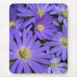 Blue Flowers Mousepad Purple / Blue Decor Gifts
