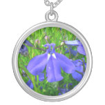 blue flowers necklaces