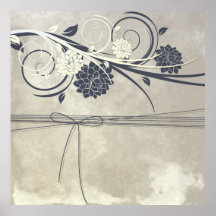 Blue Flowers Poster