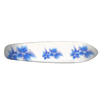 Blue Flowers Skateboard by MarikiA