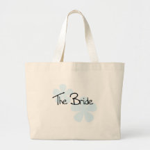 Blue Flowers The Bride Tote Bags