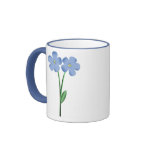 Blue Flowers with Stem Mug