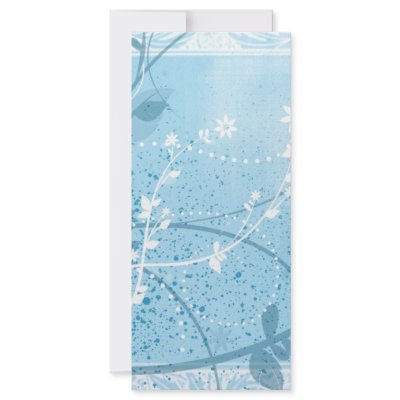 Blue Flowery Grunge Rack Card by oakley56fila