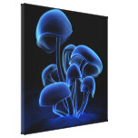 Blue Fluorescence Square Canvas Prints