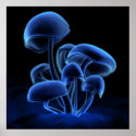 Blue Fluorescence (Square) posters