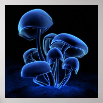 Blue Fluorescence (Square) Print by digitalblasphemy