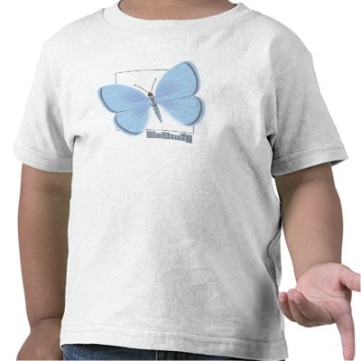 Blue Flutterby Tee Shirt by KrispysKingdom