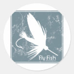 Blue Fly Fish Sticker