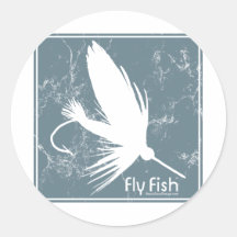 Blue Fly Fish Sticker