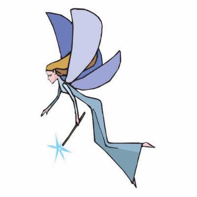 blue flying fairy pixie photo cut outs by doonidesigns
