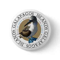 Blue Footed Booby Pinback Buttons