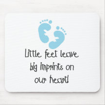 Blue Footprints Mousepad