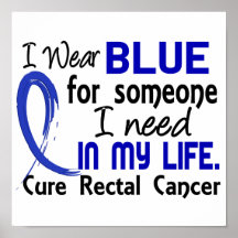 Blue For Someone I Need Rectal Cancer Posters