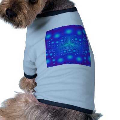 Blue Fractal Explosions: Doggie T-shirt by spiritswitchboard