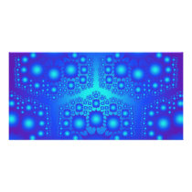 Blue Fractal Explosions: Picture Card
