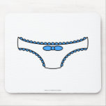 Blue Frilly Panties Mousepads