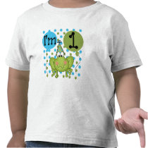Blue Frog 1st Birthday Tshirts and Gifts