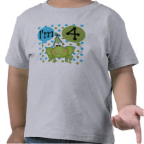 Blue Frog 4th Birthday Tee Shirt