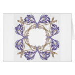 Blue Frond Fractal Art Frame Cards