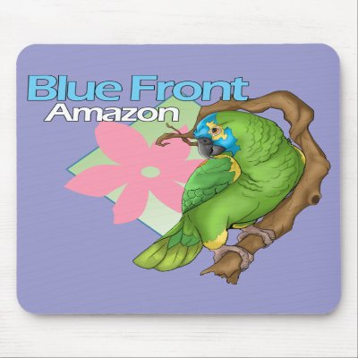 Blue Front Amazon Mousepad by CrazyParrotLady
