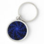 Blue Galaxy - fractal design Keychain
