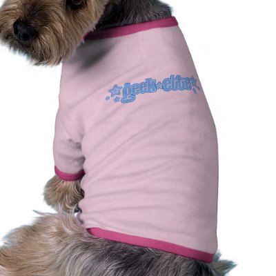 Blue Geekette Dog Tee Shirt by shopaholicchick