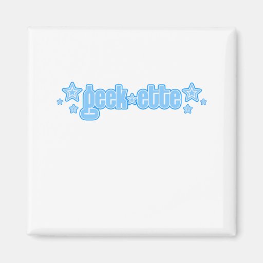 Blue Geekette Fridge Magnet