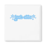 Blue Geekette Fridge Magnet