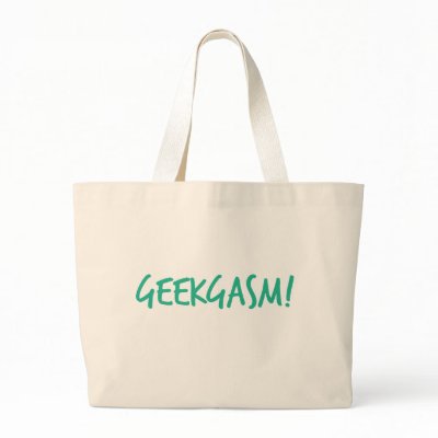 Blue Geekgasm Tote Bag by alternateworlds