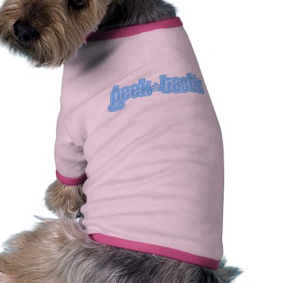 Blue Geektastic Pet Tshirt by shopaholicchick