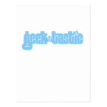 Blue Geektastic Post Card